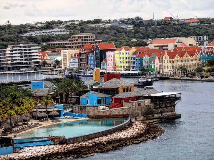 Colorful waterfront buildings in Willemstad, Curaçao