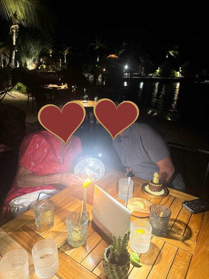 Birthday dinner by candlelight at Baoase